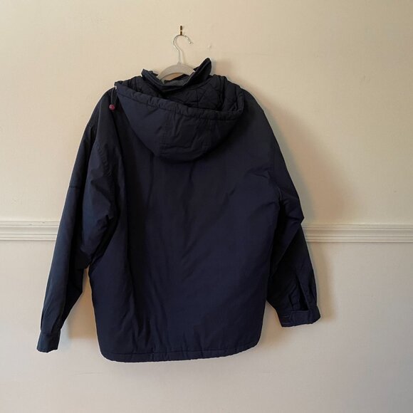 Women's Sergio‎ Tacchini Navy Blue Puffer Parka Coat Jacket Size L - Picture 2 of 10